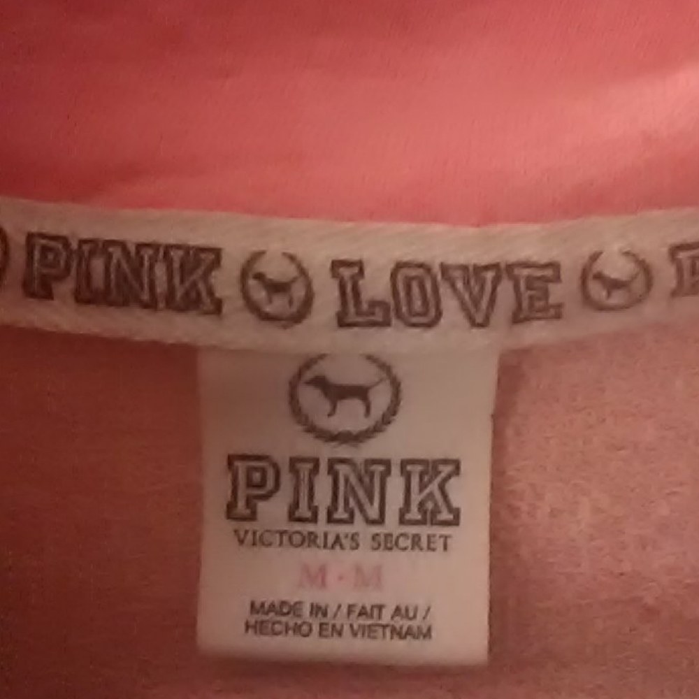 Victoria Secret pink semi zip up sweatshirt - Picture 3 of 3